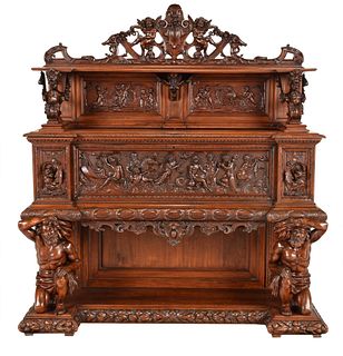 Impressive Italian Renaissance Style Sideboard Cabinet