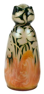 Poschinger Attributed Enameled Art Glass Vase