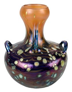 Loetz Attributed "Cystisus" Art Glass Vase