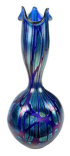 Loetz Attributed "Pampas" Art Glass Vase