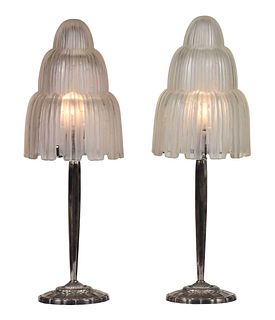 Pair of Marius-Ernest Sabino Table Lamps 