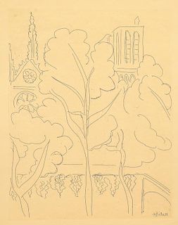 Henri Matisse etching, Notre Dame