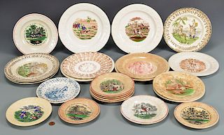 Group of 23 English ABC Pottery Plates