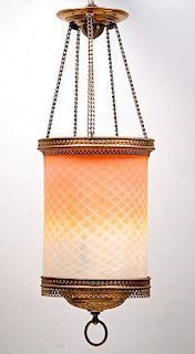 Hanging Peachblow Lantern
