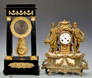 2 19th Century French Mantle Clocks