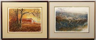 2 Carl Sublett Watercolor landscapes
