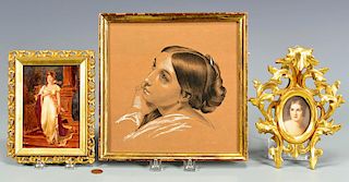 3 Miniature Portraits, Napoleon's Wives