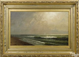 Frank Knox Morton Rehn (American 1848-1914), oil on canvas coastal scene, signed lower right