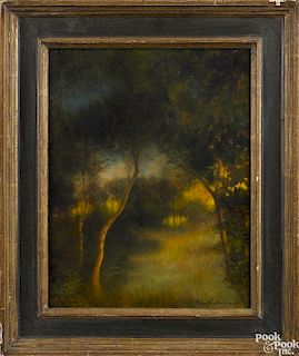 Ben Austrian (American 1870-1921), oil on board landscape, signed lower right and dated 1915