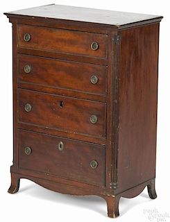 Child's Federal cherry chest of drawers, early 19th c., 29'' h., 20'' w.