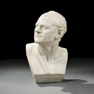 White Marble Bust of a Man