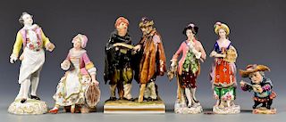 Group of Continental Porcelain Figures, 6 total