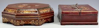 3 Asian Lacquered Boxes
