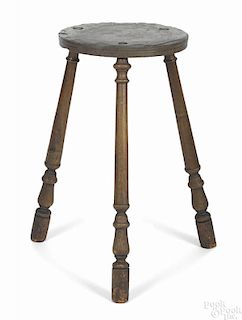 Rare Windsor kettle stand, ca. 1790, Pennsylvania or Southern, with a slate top