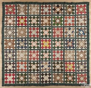 New Jersey pieced and appliqué friendship quilt, dated 1846, several squares inscribed Medford