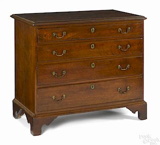 Pennsylvania Chippendale walnut chest of drawers, ca. 1775, 33 1/2'' h., 37'' w.