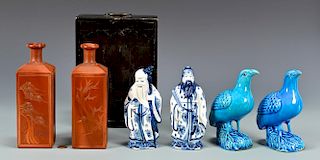 6 Chinese Porcelain Items, incl. figurals