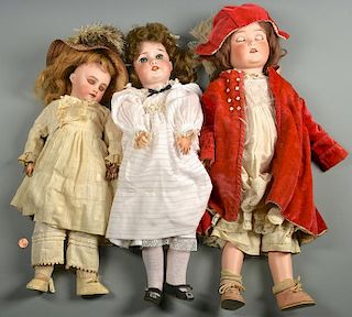 3 German dolls inc. Kestner Bru type