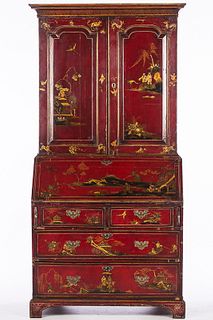 3863001: George III Japanned Secretary Bookcase E4RDJ