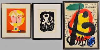 Miro and Klee Lithos and Poster, 3 items
