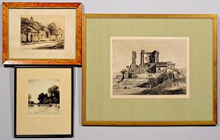 Group 3 Etchings, 19th & early 20th c.