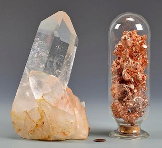 2 Mineral Free Form Specimens, Crystal & Copper