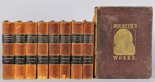8 Vols Shakespeare plus Hogarth's Works