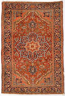 Persian Heriz Carpet  Medallion Design