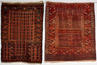Antique Baluch and Tekke Engsi rugs