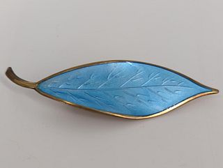 Vintage David Andersen Sterling Leaf Pin