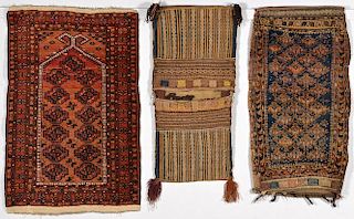 Afghan Prayer Rug and 2 Bags