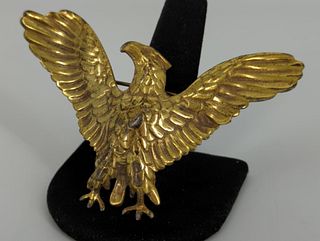 Sterling Silver Vermeil Eagle Pin