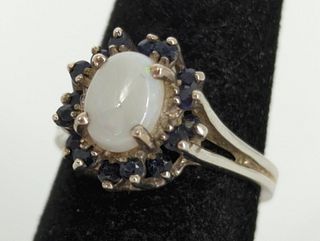 Sterling Silver, Opal & Gemstone Ring