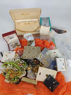 Lot of Assorted Vintage - Modern Age Fashion and Costume Jewelry + Accessories