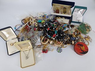 Box Lot Of Jewelry & Accessories