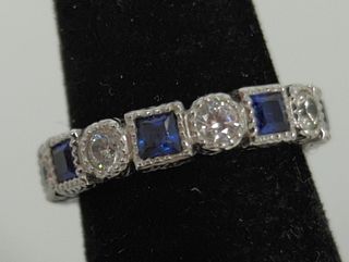 Sterling Silver, CZ & Gemstone Ring
