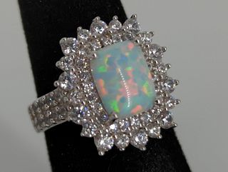 Sterling Silver & Opal Ring