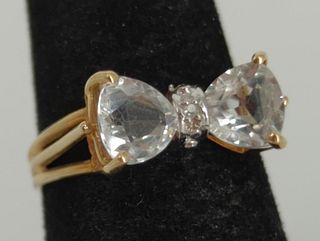 10kt Yellow Gold, Diamond & Gemstone Ring