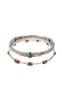 Two Sterling and Stone Bangles