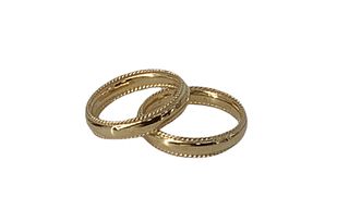 Two 14kt Yellow Gold Rings
