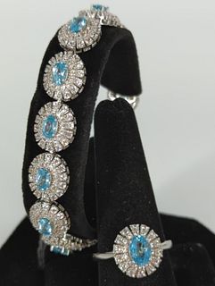 Sterling Silver & Gemstone Jewelry Set