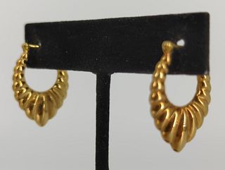 18kt Yellow Gold Hoop Earrings
