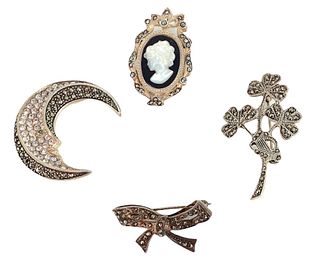 Marcasite & Sterling Pins