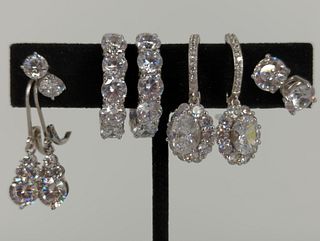 Sterling Silver & CZ Earrings