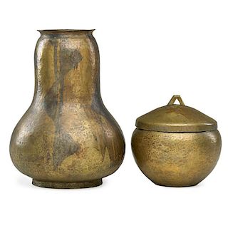 LOYS Two dinanderie vases