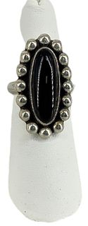 Sterling Silver & Onyx Ring