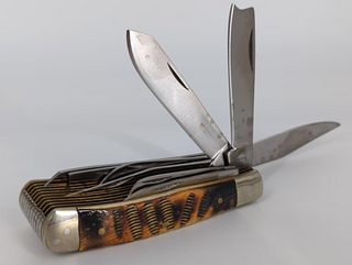 Vintage Ten-Blade Folding Knife
