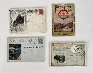 California Shasta Railroad Pikes Peak Postcards