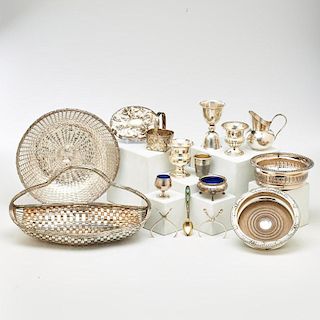 SILVER AND SILVER PLATE GROUPING