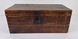 Antique Dovetailed Wood Trunk
